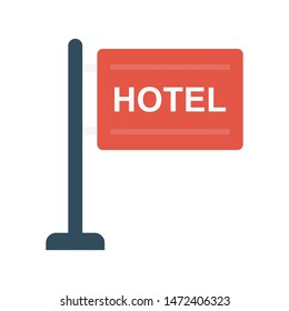 hotel board glyph flat vector icon