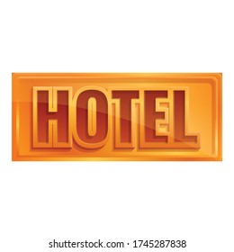 Hotel board icon. Cartoon of hotel board vector icon for web design isolated on white background