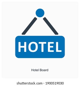 El hotel y su concepto de icono del tablero