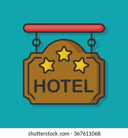hotel board vector icon