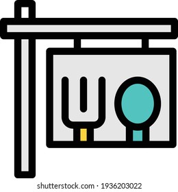 icono de color de línea vectorial de la tarjeta de hotel