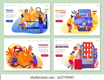 Hotel booking, flight search, travel agency banner
