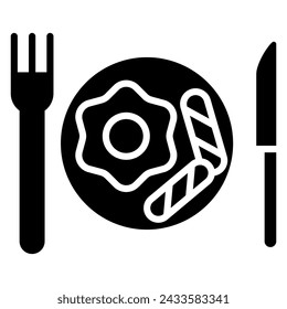 Hotel Breakfast icon line vector illustration