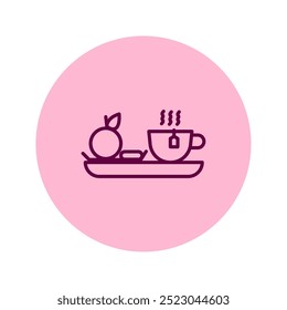 Hotel Breakfast line icon, vetor, pixel perfect, arquivo ilustrador