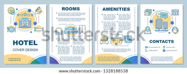 Hotel Brochure Template Layout Rooms Amenities Stock Vector (Royalty ...