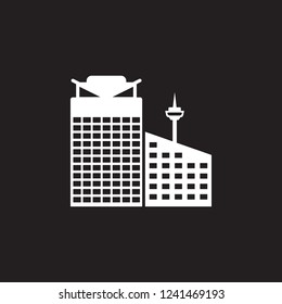 hotel building and casino icon. Simple element illustration. hotel building and casino symbol design template. Can be used for web and mobile