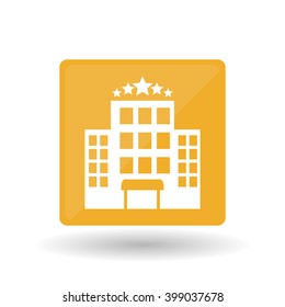 hotel building design, vector illustration