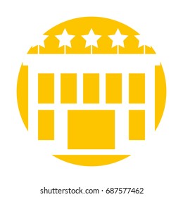 hotel building with five stars
