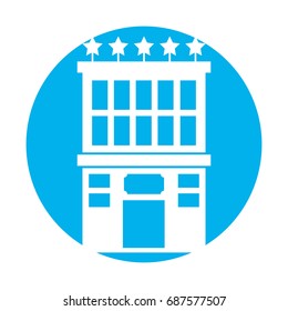 hotel building with five stars