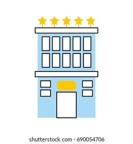 hotel building with five stars