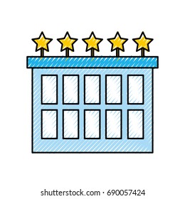 hotel building with five stars