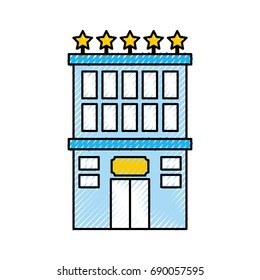 hotel building with five stars