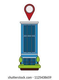 hotel building gps navigation pointer location