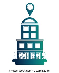 hotel building gps navigation pointer location