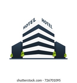 Hotel building. Guest house. Travel and trip