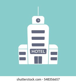 Hotel building icon.