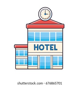 Hotel building icon