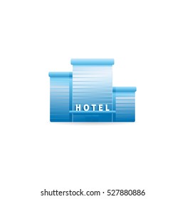 Hotel building icon in color. Accommodations sleep travel