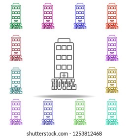 hotel building icon. Elements of Hotel in multi color style icons. Simple icon for websites, web design, mobile app, info graphics