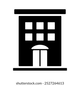 Hotel building icon graphic design illustration