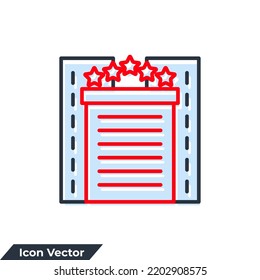 hotel building icon logo vector illustration. hotel symbol template for graphic and web design collection