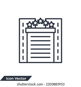 hotel building icon logo vector illustration. hotel symbol template for graphic and web design collection