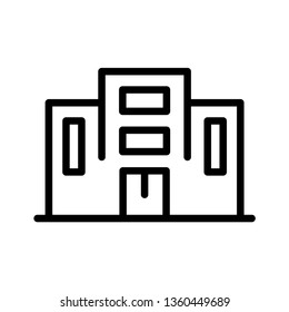 Hotel Building Icon. Simple flat pictogram for business, marketing, internet concept. Trendy modern vector symbol for web site design or mobile app. - Vector