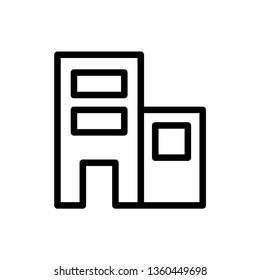 Hotel Building Icon. Simple flat pictogram for business, marketing, internet concept. Trendy modern vector symbol for web site design or mobile app. - Vector