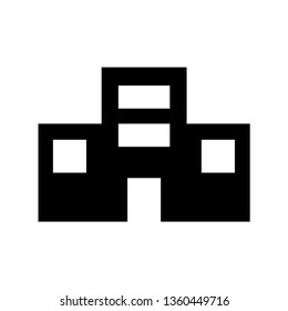 Hotel Building Icon. Simple flat pictogram for business, marketing, internet concept. Trendy modern vector symbol for web site design or mobile app. - Vector