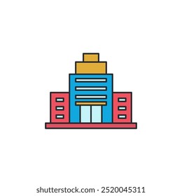 Hotel Building icon. Building symbol template for graphic and web design collection logo vector illustration