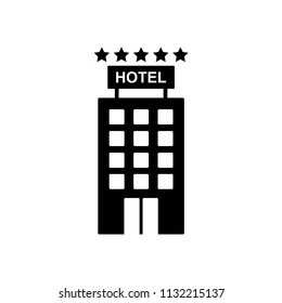 hotel building icon vector
