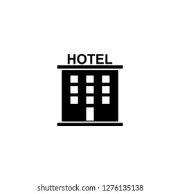 hotel building icon vector.  