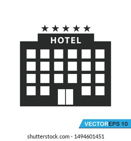 hotel building icon vector design illustration