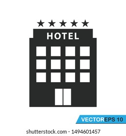 hotel building icon vector design illustration