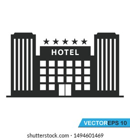 hotel building icon vector design illustration