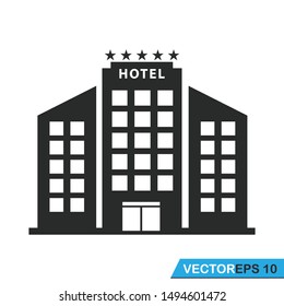 hotel building icon vector design illustration