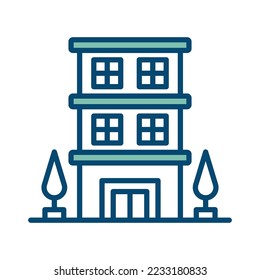 hotel building icon vector design template in white background