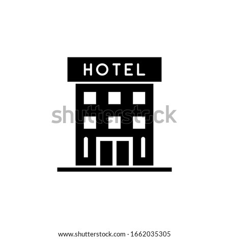 Hotel building icon. vector EPS10