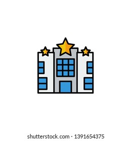 hotel building icon vector illustration