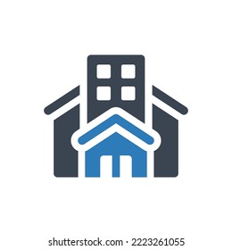 Hotel building icon (Vector illustration)