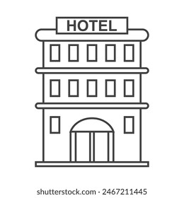 
hotel building icon vector illustration