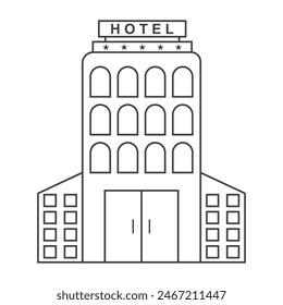 
hotel building icon vector illustration