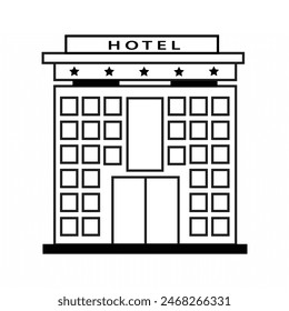 hotel building icon vector illustration