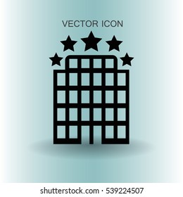Hotelgebäudesymbol Vektorgrafik