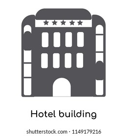 Hotel building icon vector isolated on white background for your web and mobile app design, Hotel building logo concept
