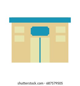 hotel building isolated icon