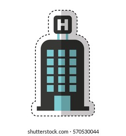 hotel building isolated icon vector illustration design