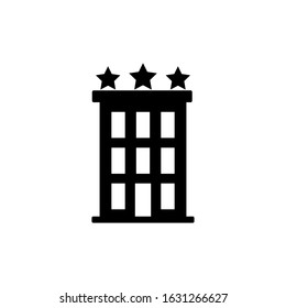 hotel  building line icon design vector template