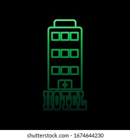 Hotel building nolan icon. Simple thin line, outline vector of hotel icons for ui and ux, website or mobile application