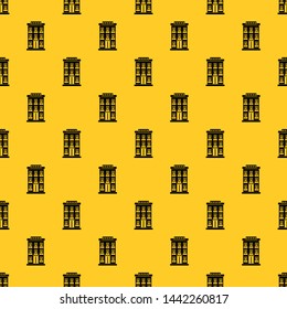 Hotel building pattern seamless vector repeat geometric yellow for any design